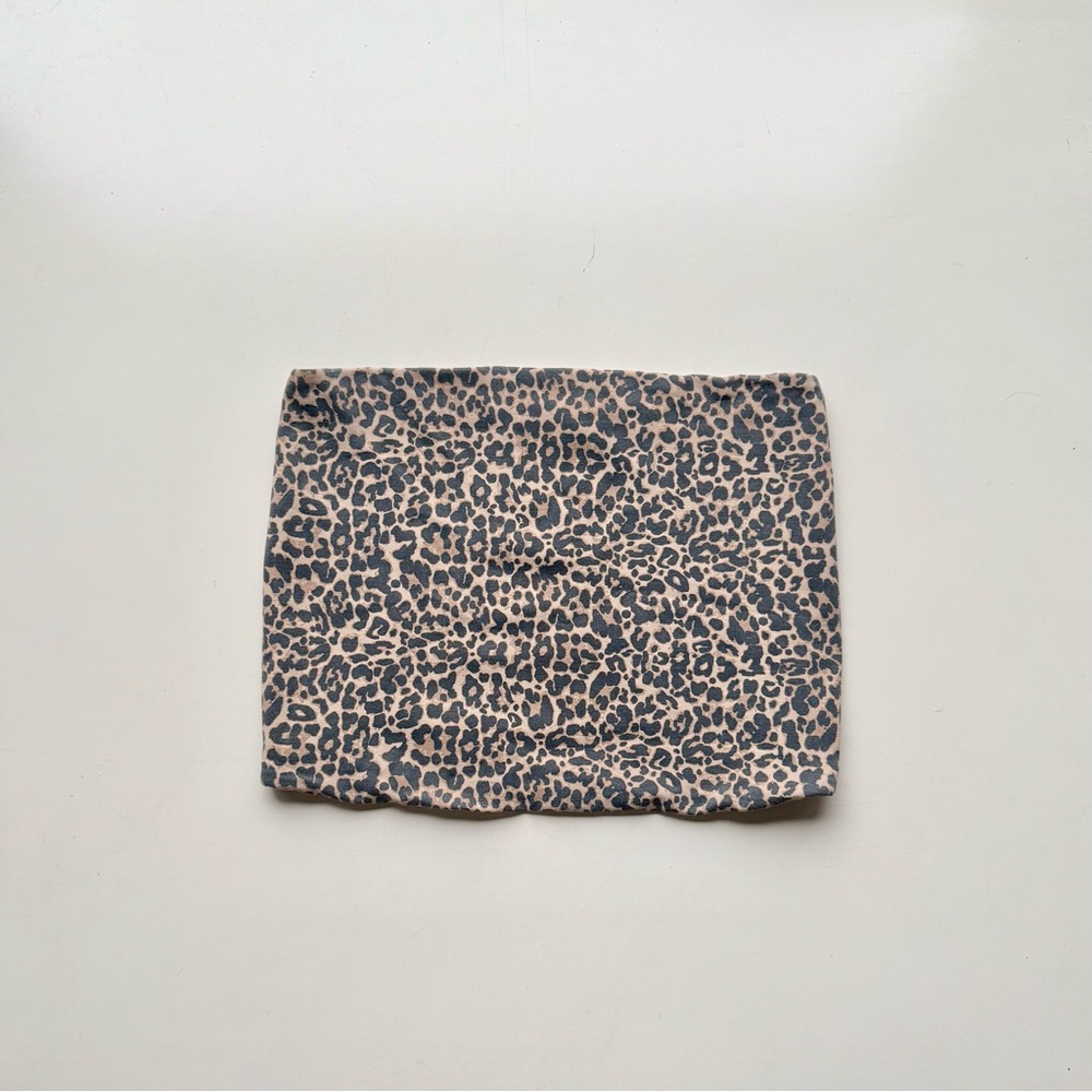 Bershka Animal Print Scarf - Black and Tan